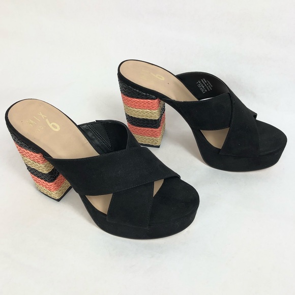 Mix No.6 Logahn Platform Suede Open Toe Mule Shoe Size 7 - Picture 6 of 13